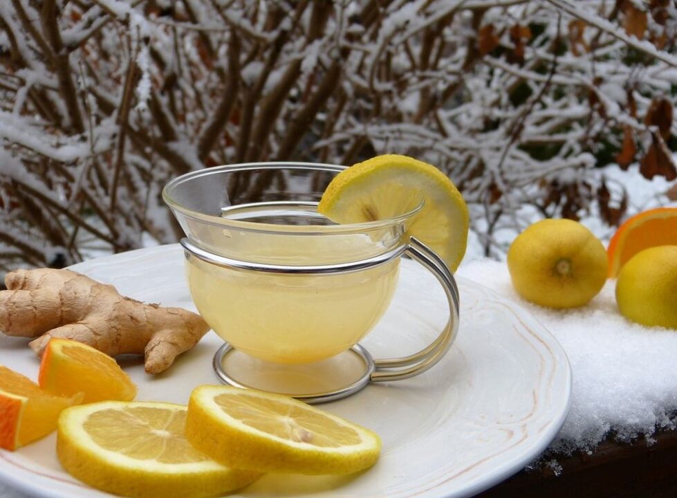 ginger-based lemon tea to increase potency